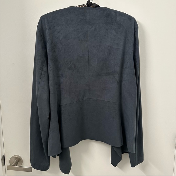 Lane Bryant Faux Suede Waterfall Front Jacket - Picture 2 of 3